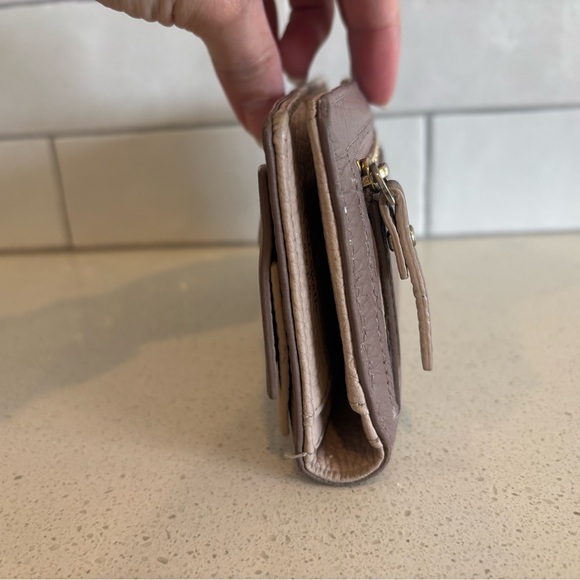 KATE SPADE EDEN LANE JACINDA PORCINI BOW LEATHER WALLET DUSTY PINK - Picture 4 of 10